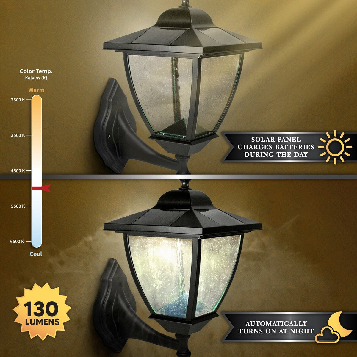 Classy Caps Black Elegante Black Aluminum Solar Lamp