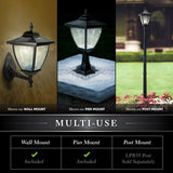 Classy Caps Black Elegante Black Aluminum Solar Lamp