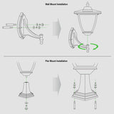 Classy Caps Black Elegante Black Aluminum Solar Lamp