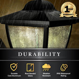 Classy Caps Black Elegante Black Aluminum Solar Lamp