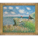 La Pastiche Claude Monet 'Cliff Walk At Pourville' Hand Painted Oil Reproduction