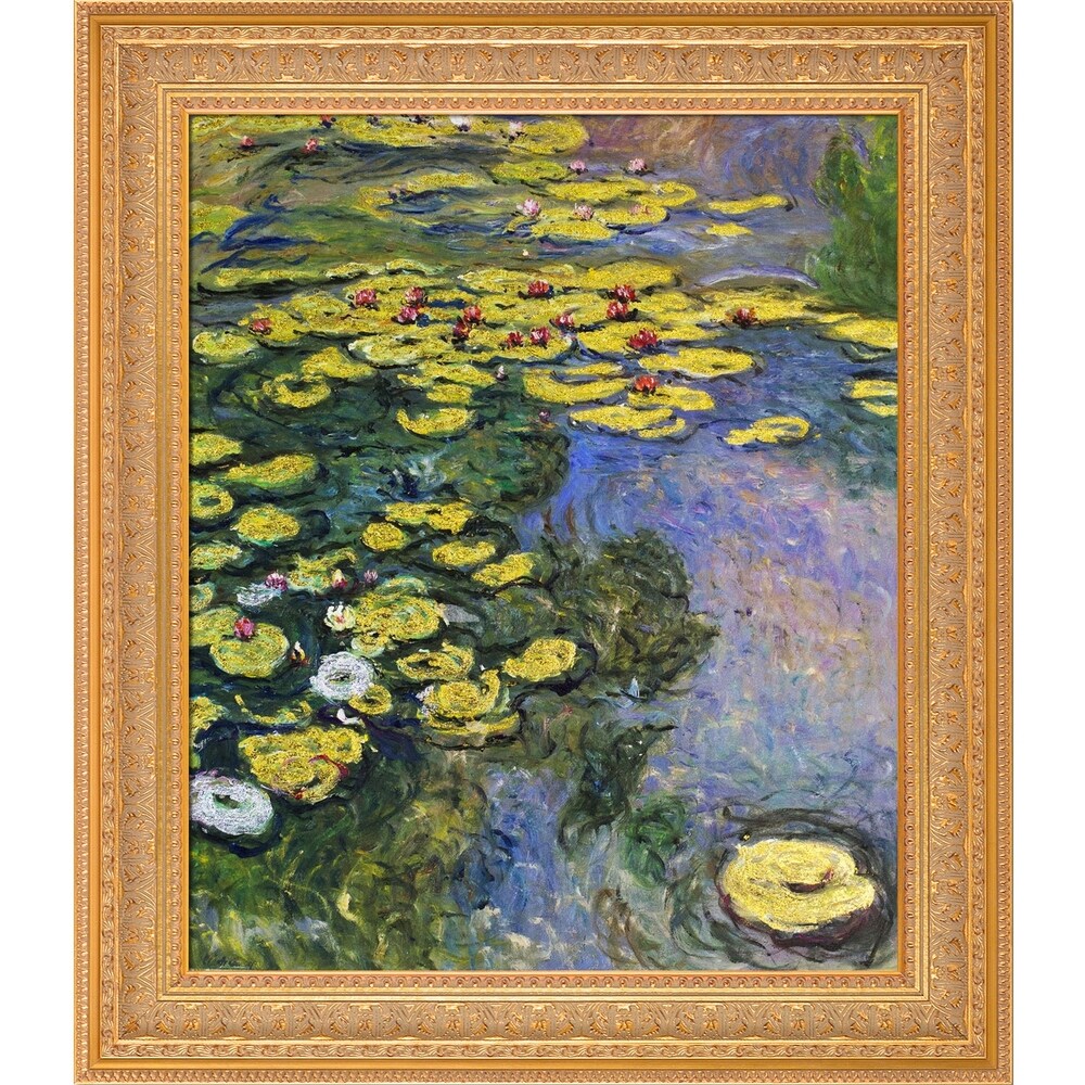 La Pastiche Claude Monet 'Water Lilies' (Luxury Line) Hand Painted Oil Reproduction
