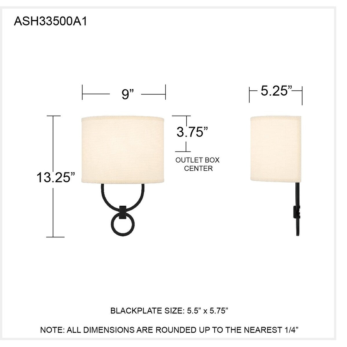 Claudia 1-Light Matte Black Wall Sconce - Matte Black