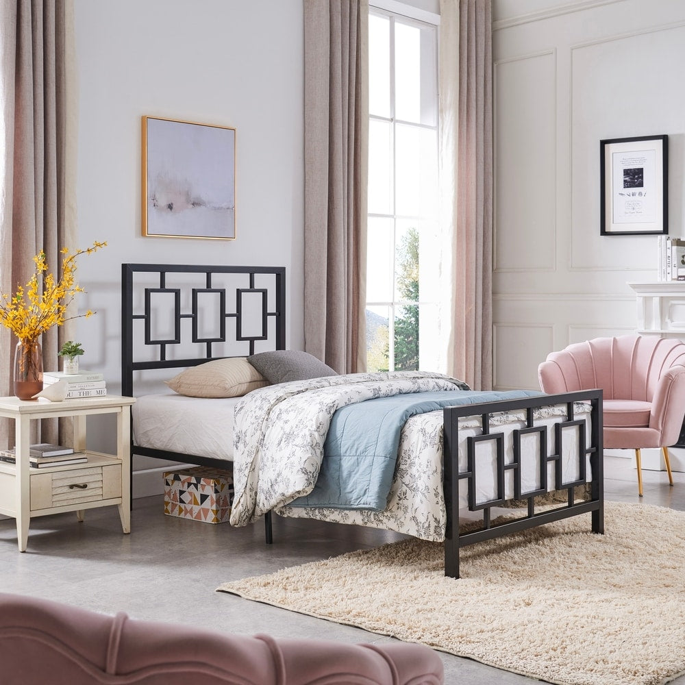 Claudia Modern Twin Bed Frame by Christopher Knight Home