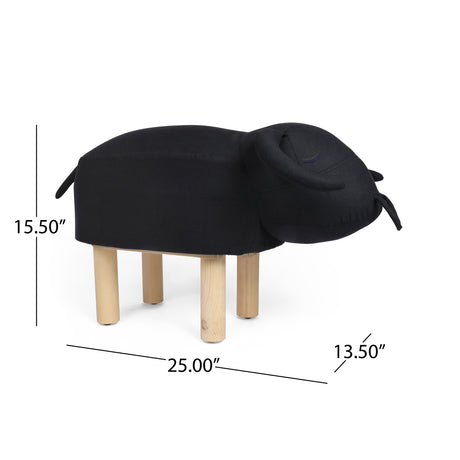 Clawson Contemporary Kids Bull Ottoman by Christopher Knight Home