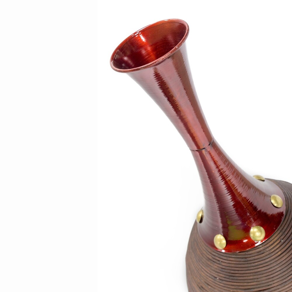Clayton 24" Spun Bamboo Vase with Decorative Band