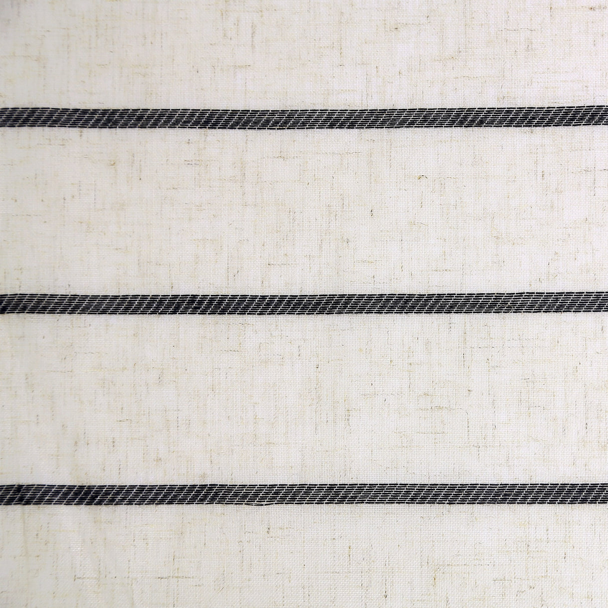 Clean Window Twill Stripe Anti-Dust Linen Blend Sheer Cafe Curtain Valance