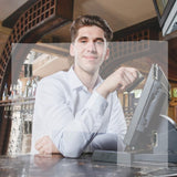 Clear Perfection Reception Side Protection Safety Glass Counter To