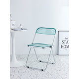 Clear Transparent Folding Chair Chair Pc Plastic Living Room Seat