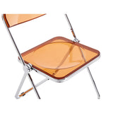 Clear Transparent Folding Chair Chair Pc Plastic Living Room Seat
