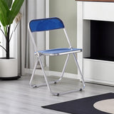 Clear Transparent Folding Chair Chair Pc Plastic Living Room Seat