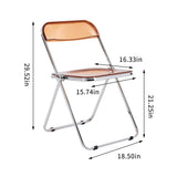 Clear Transparent Folding Chair Chair Pc Plastic Living Room Seat