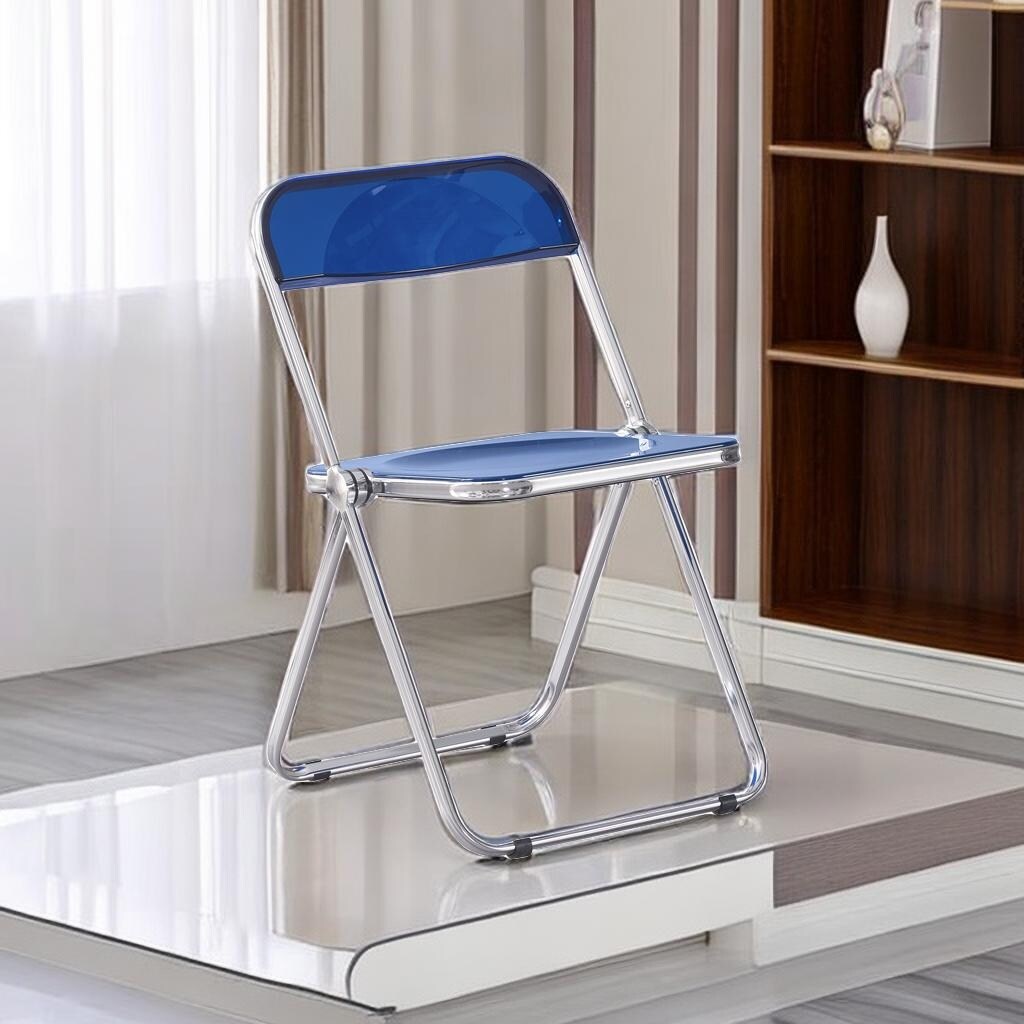 Clear Transparent Folding Chair Chair Pc Plastic Living Room Seat