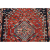 Clearance Antique Geometric Abadeh Persian Wool Area Rug Hand-knotted - 3'9" x 5'2"