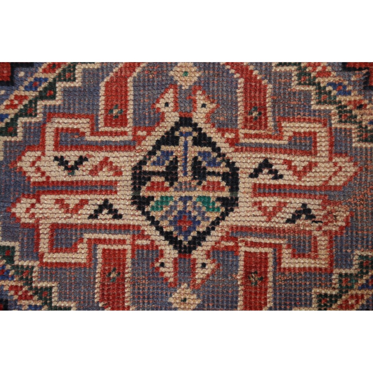 Clearance Antique Geometric Abadeh Persian Wool Area Rug Hand-knotted - 3'9" x 5'2"