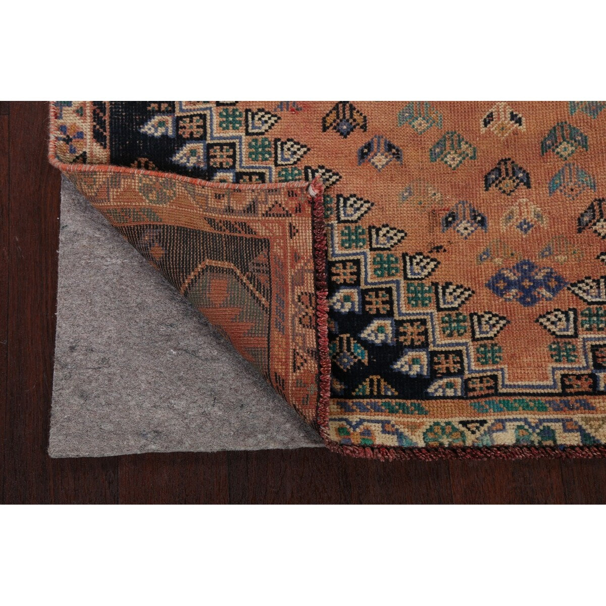 Clearance Antique Geometric Abadeh Persian Wool Area Rug Hand-knotted - 3'9" x 5'2"