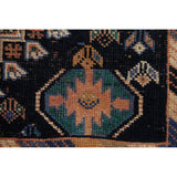 Clearance Antique Geometric Abadeh Persian Wool Area Rug Hand-knotted - 3'9" x 5'2"