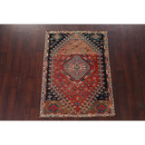 Clearance Antique Geometric Abadeh Persian Wool Area Rug Hand-knotted - 3'9" x 5'2"