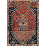Clearance Antique Geometric Abadeh Persian Wool Area Rug Hand-knotted - 3'9" x 5'2"