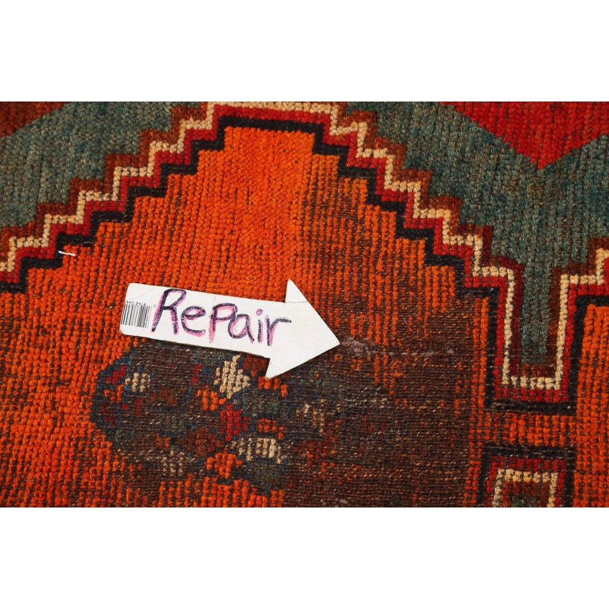 Clearance Geometric Qashqai Persian Wool Area Rug Hand-knotted Carpet - 3'7" x 6'9"