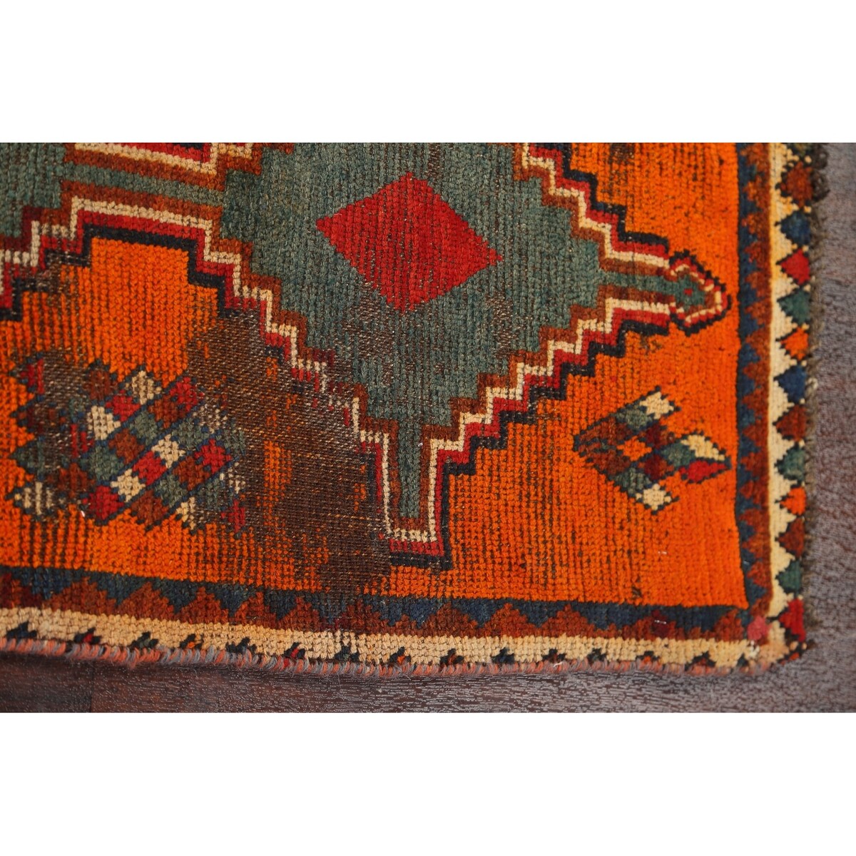 Clearance Geometric Qashqai Persian Wool Area Rug Hand-knotted Carpet - 3'7" x 6'9"