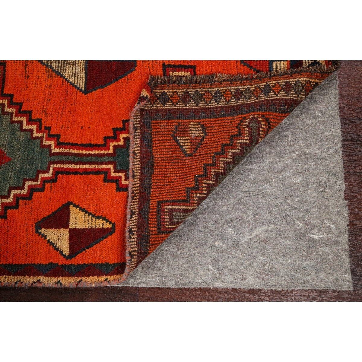 Clearance Geometric Qashqai Persian Wool Area Rug Hand-knotted Carpet - 3'7" x 6'9"