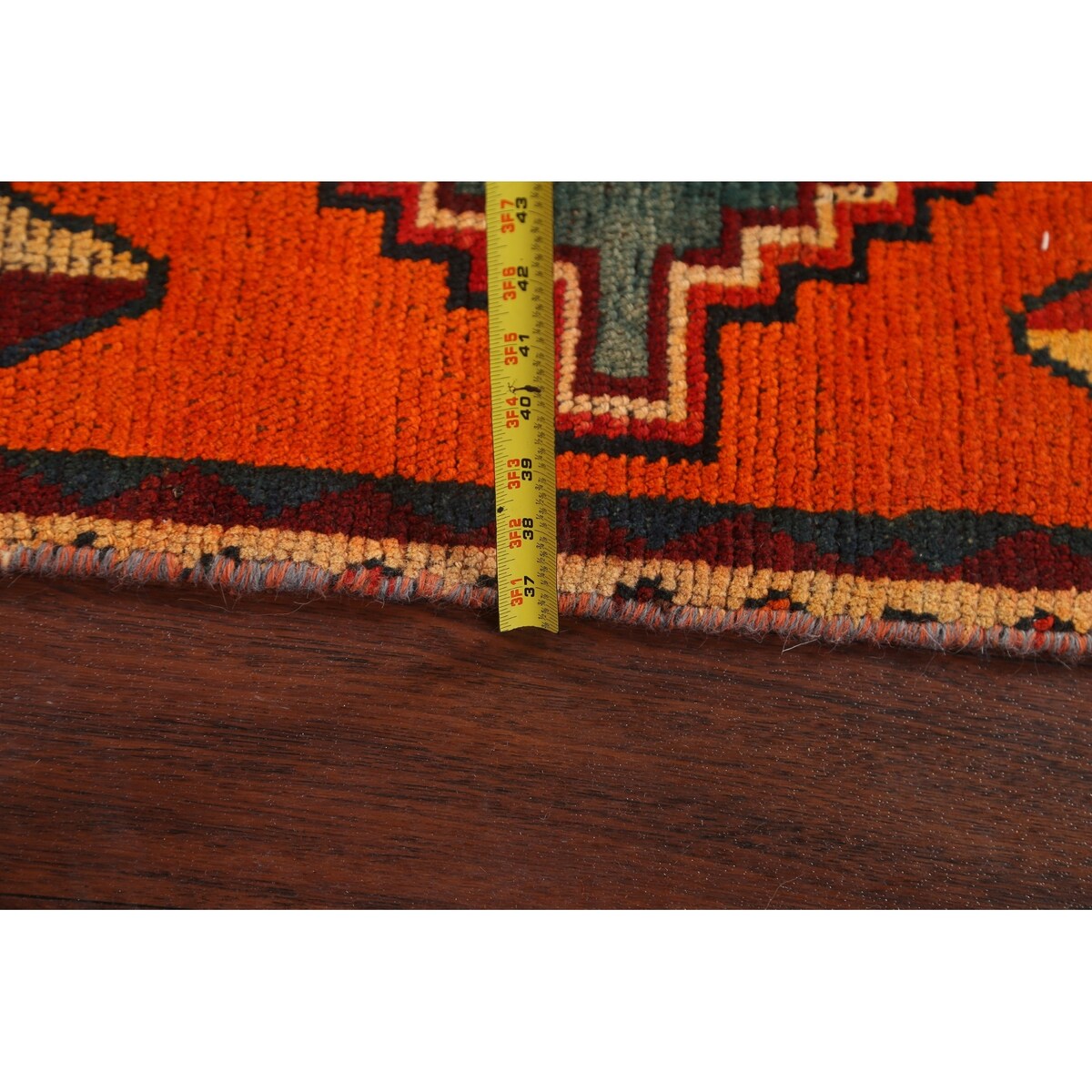 Clearance Geometric Qashqai Persian Wool Area Rug Hand-knotted Carpet - 3'7" x 6'9"