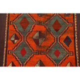 Clearance Geometric Qashqai Persian Wool Area Rug Hand-knotted Carpet - 3'7" x 6'9"
