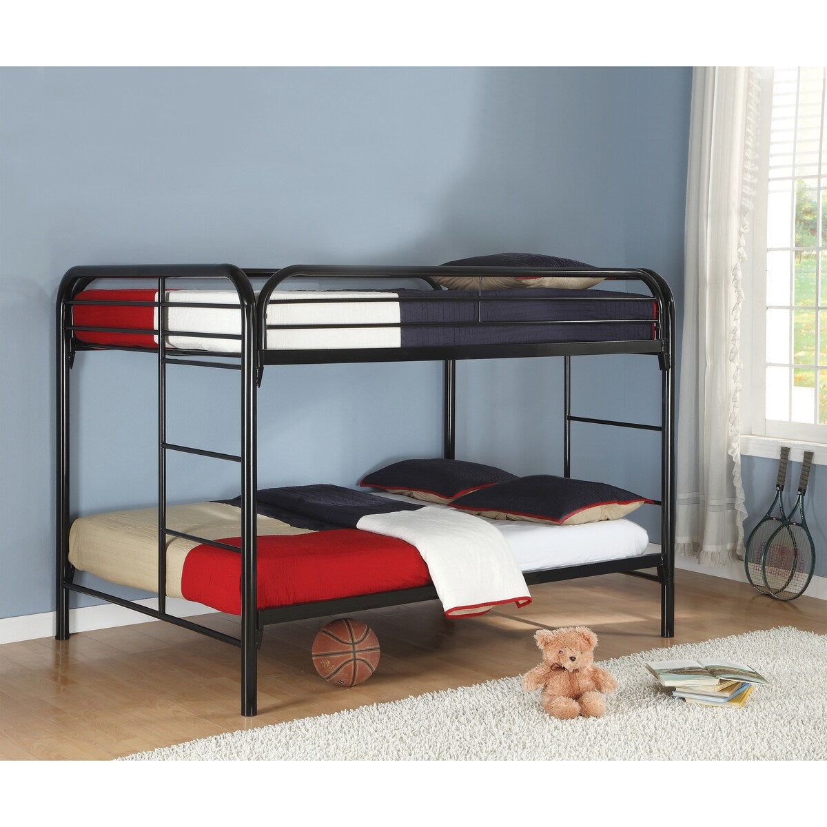 Clementine Full/Full Metal Bunk Bed with Ladder