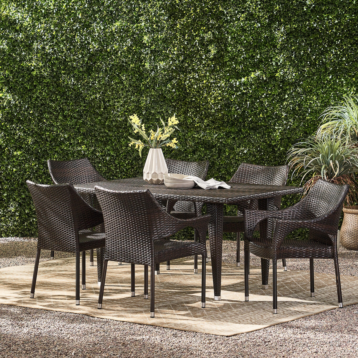 Cliff 7-piece Outdoor Dining Set by Christopher Knight Home