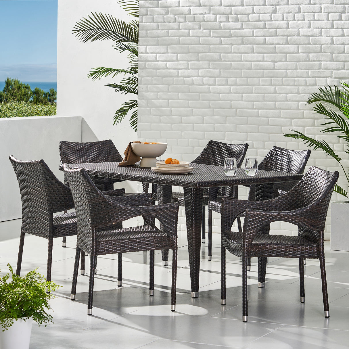 Cliff 7-piece Outdoor Dining Set by Christopher Knight Home