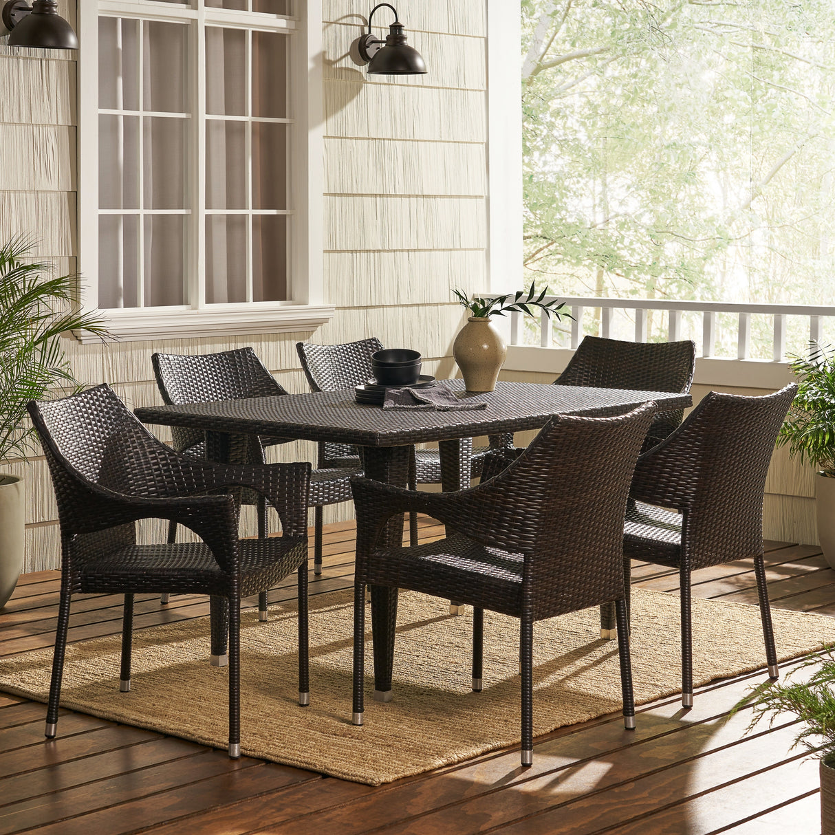 Cliff 7-piece Outdoor Dining Set by Christopher Knight Home