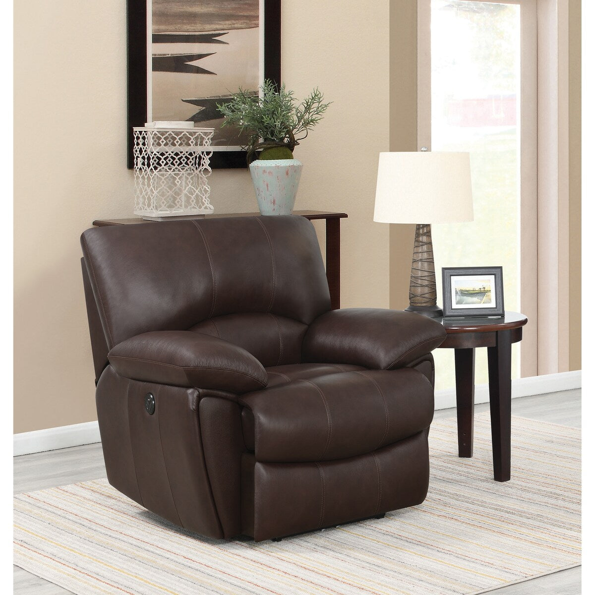 Coaster Furniture Clifford Chocolate 3-piece Pillow Top Arm Living Room Set