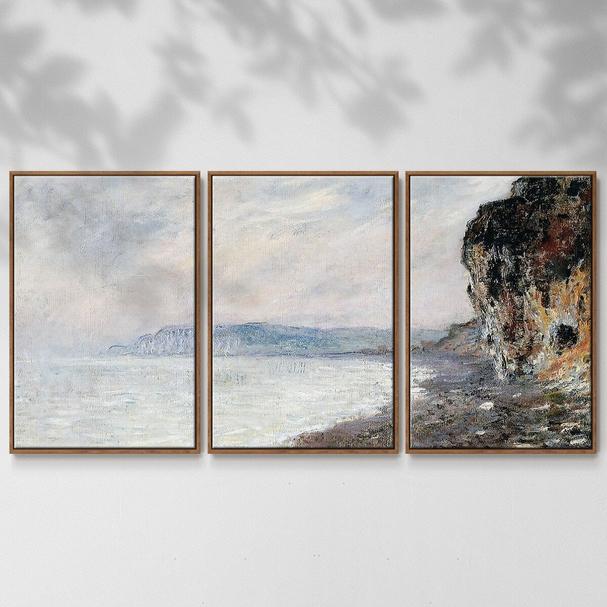 Cliffs at Pourville in the Fog, 1882 - Multi Piece Framed Canvas