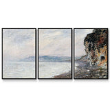 Cliffs at Pourville in the Fog, 1882 - Multi Piece Framed Canvas