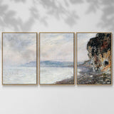 Cliffs at Pourville in the Fog, 1882 - Multi Piece Framed Canvas