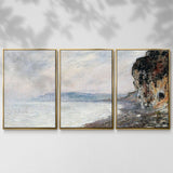 Cliffs at Pourville in the Fog, 1882 - Multi Piece Framed Canvas