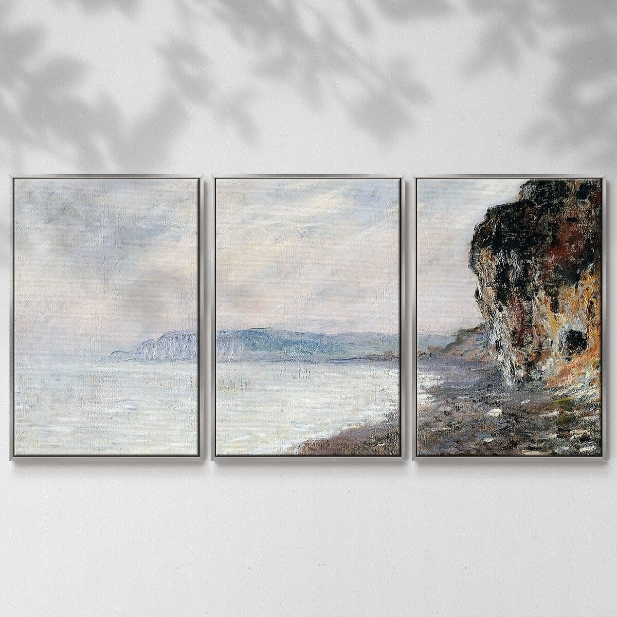 Cliffs at Pourville in the Fog, 1882 - Multi Piece Framed Canvas