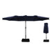 Clihome 15Ft Double-Sided Patio Market Umbrella with Base