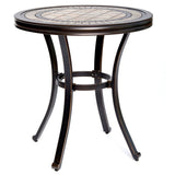 Clihome 28" X 28.6" Round Outdoor Bistro Table Contemporary