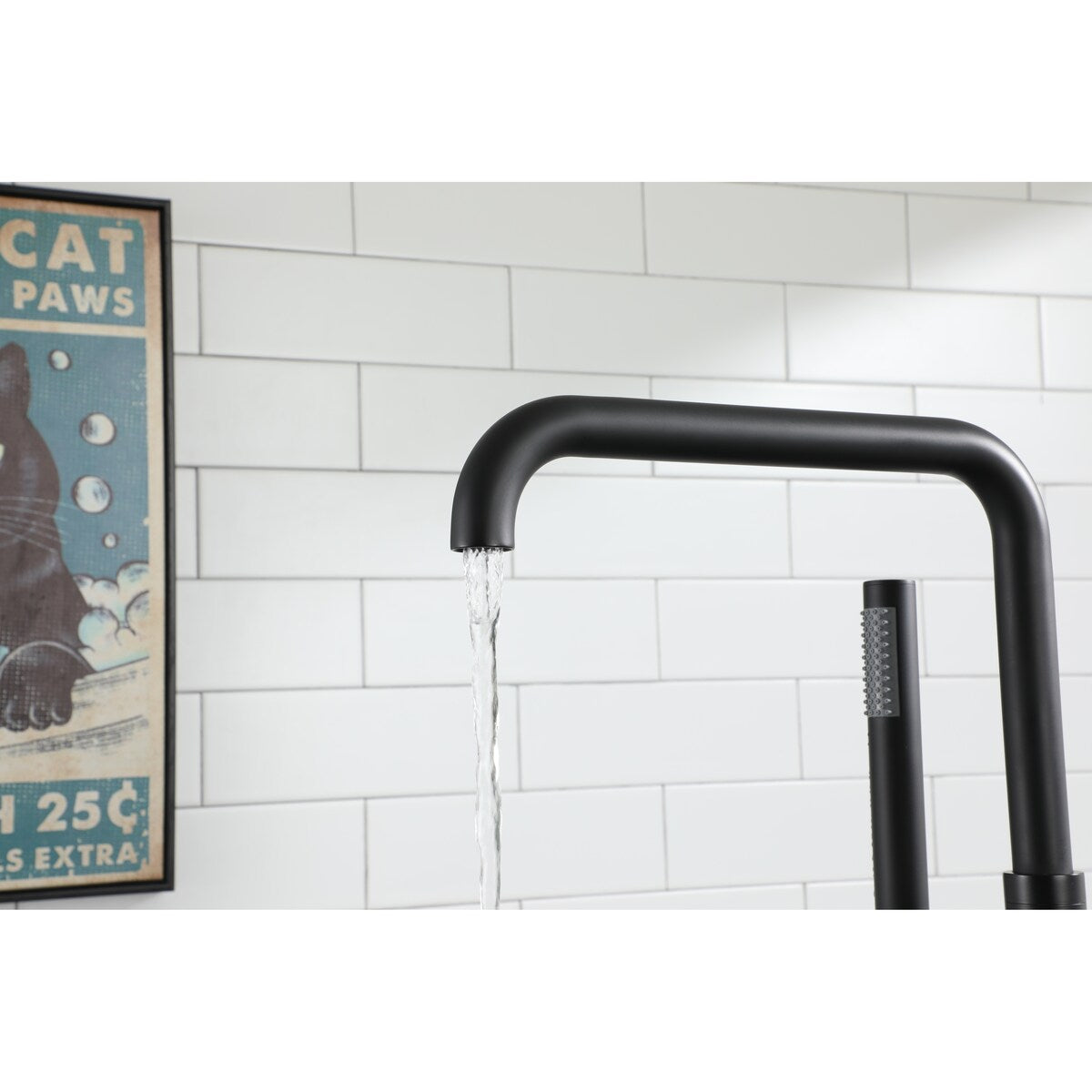 Clihome Freestanding Faucet in matte black