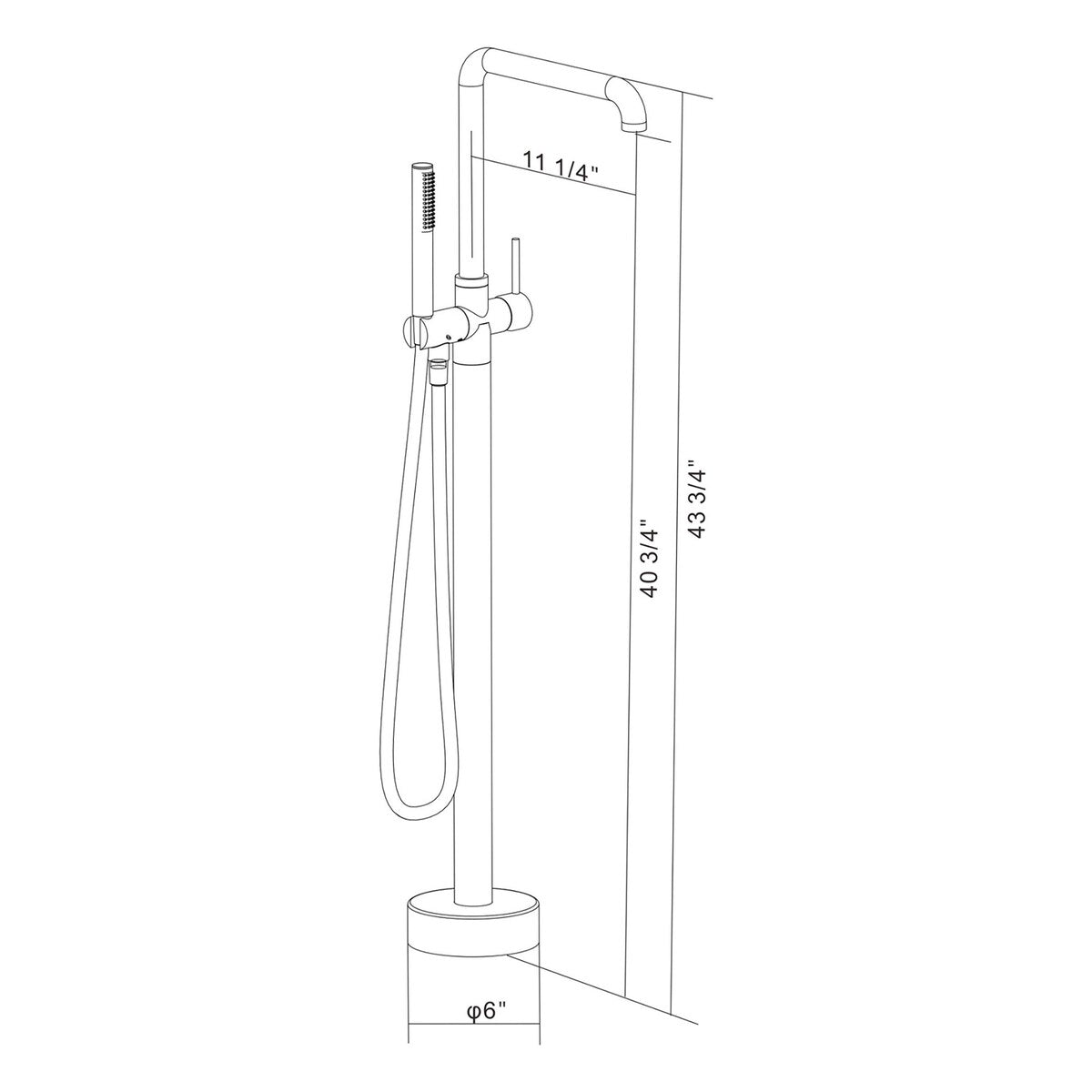 Clihome Freestanding Faucet in matte black