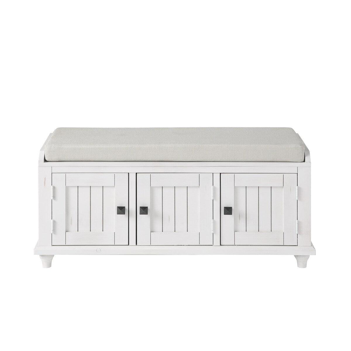 Clihome Homes Collection Wood Storage Bench with 2 Cabinets
