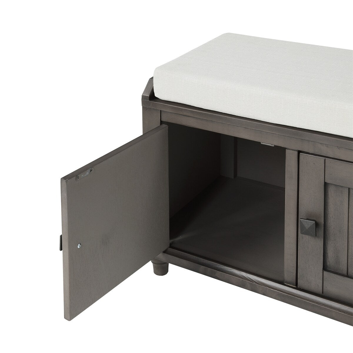 Clihome Homes Collection Wood Storage Bench with 2 Cabinets