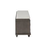 Clihome Homes Collection Wood Storage Bench with 2 Cabinets