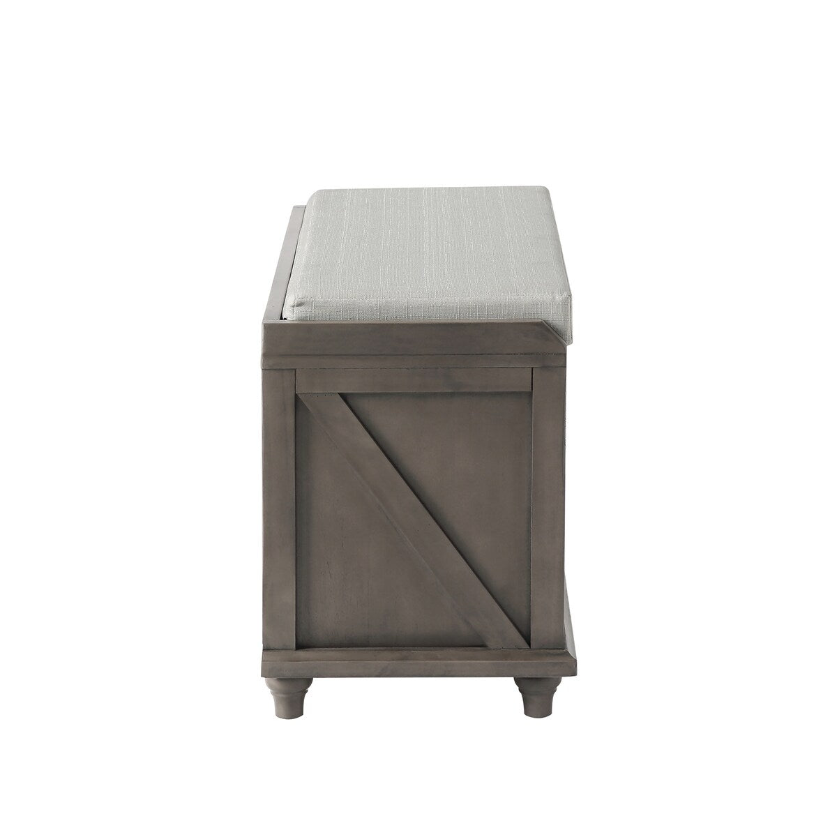 Clihome Homes Collection Wood Storage Bench with 2 Woven Baskets