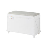 Clihome Homes Collection Wood Storage Bench with 2 Woven Baskets