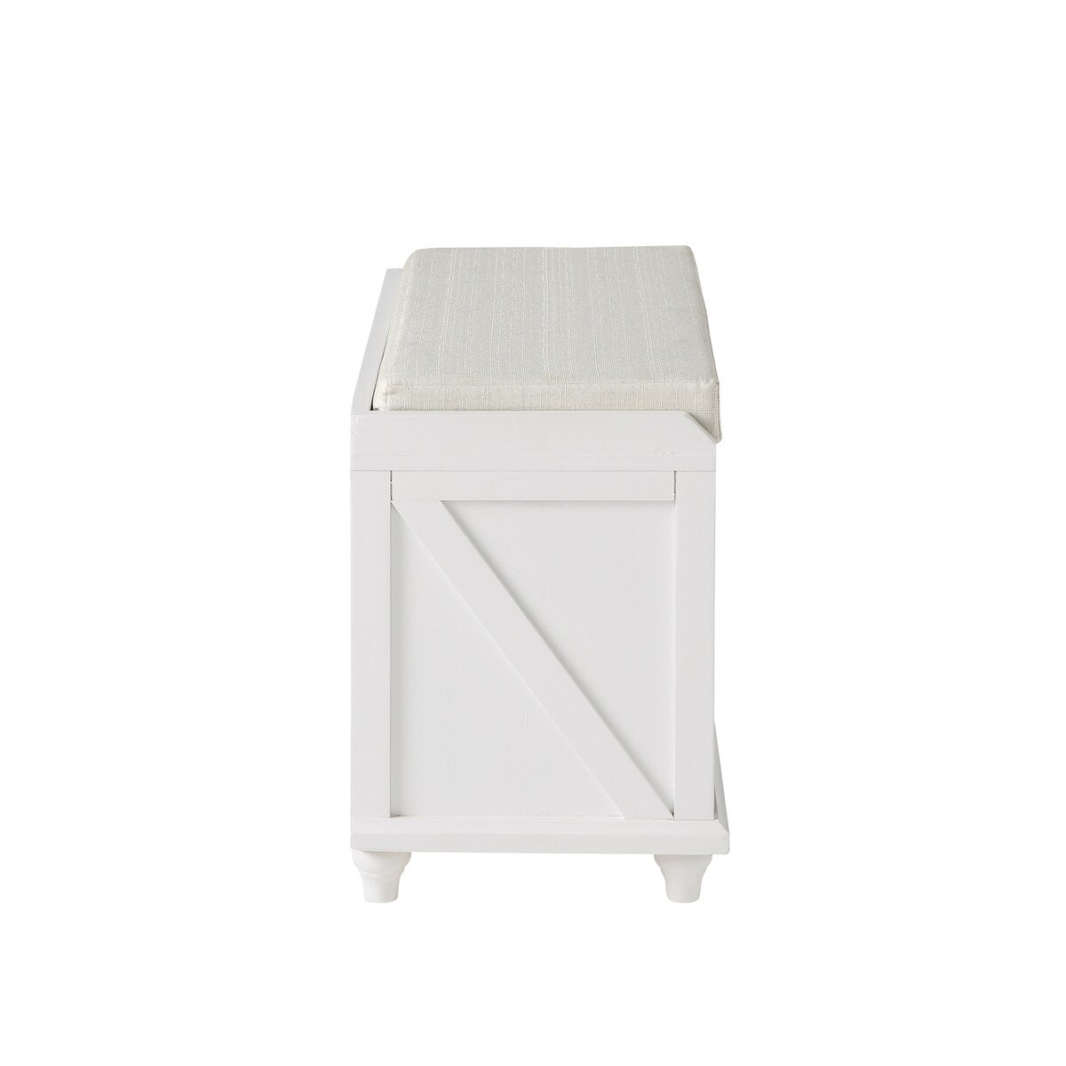 Clihome Homes Collection Wood Storage Bench with 2 Woven Baskets