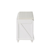 Clihome Homes Collection Wood Storage Bench with 2 Woven Baskets