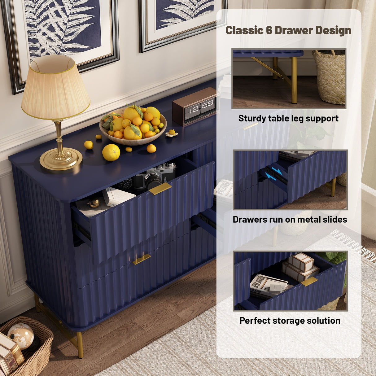 Clihome Modern MDF 6 - Drawer Accent Chest